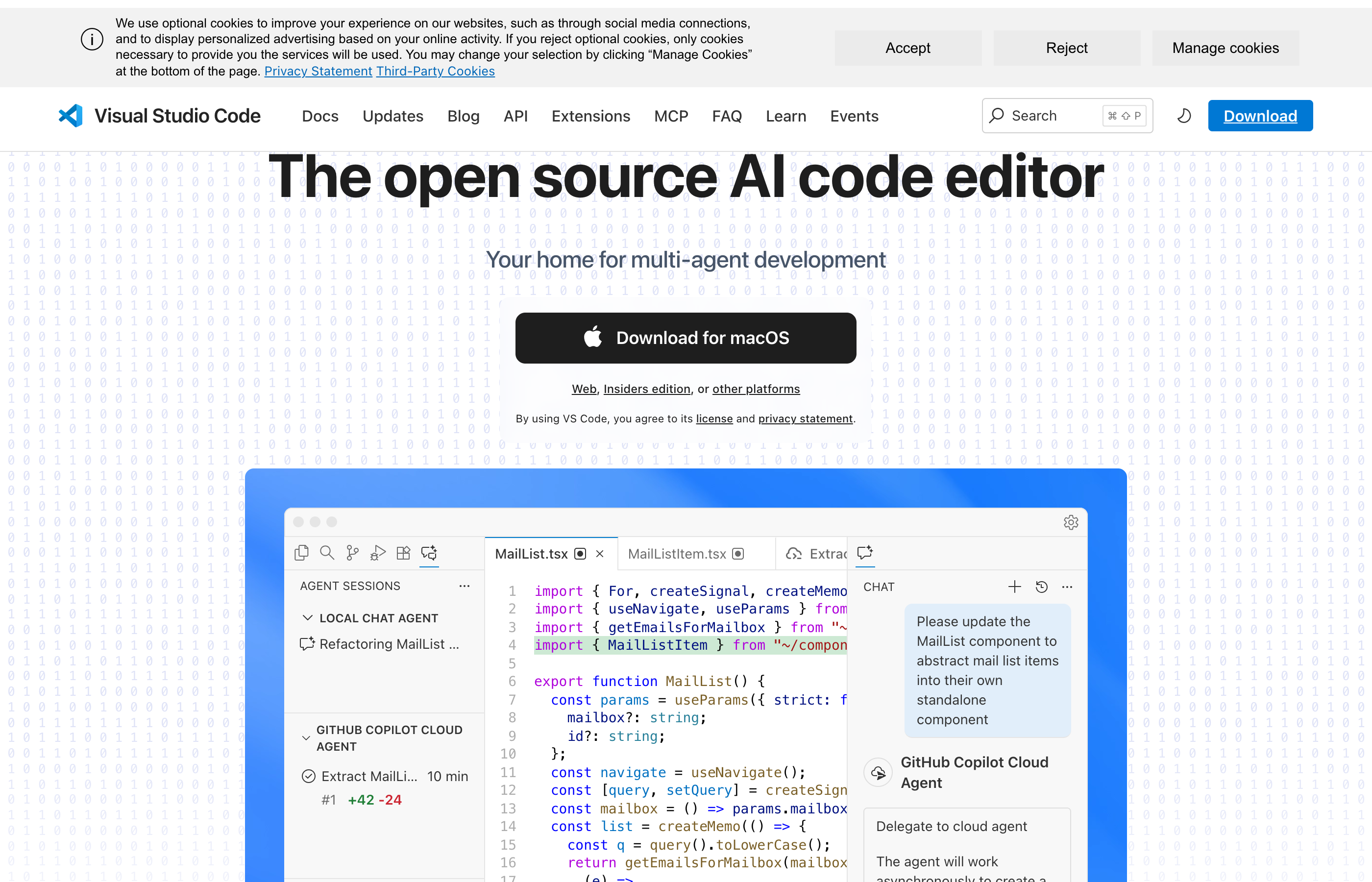 Главная страница code.visualstudio.com