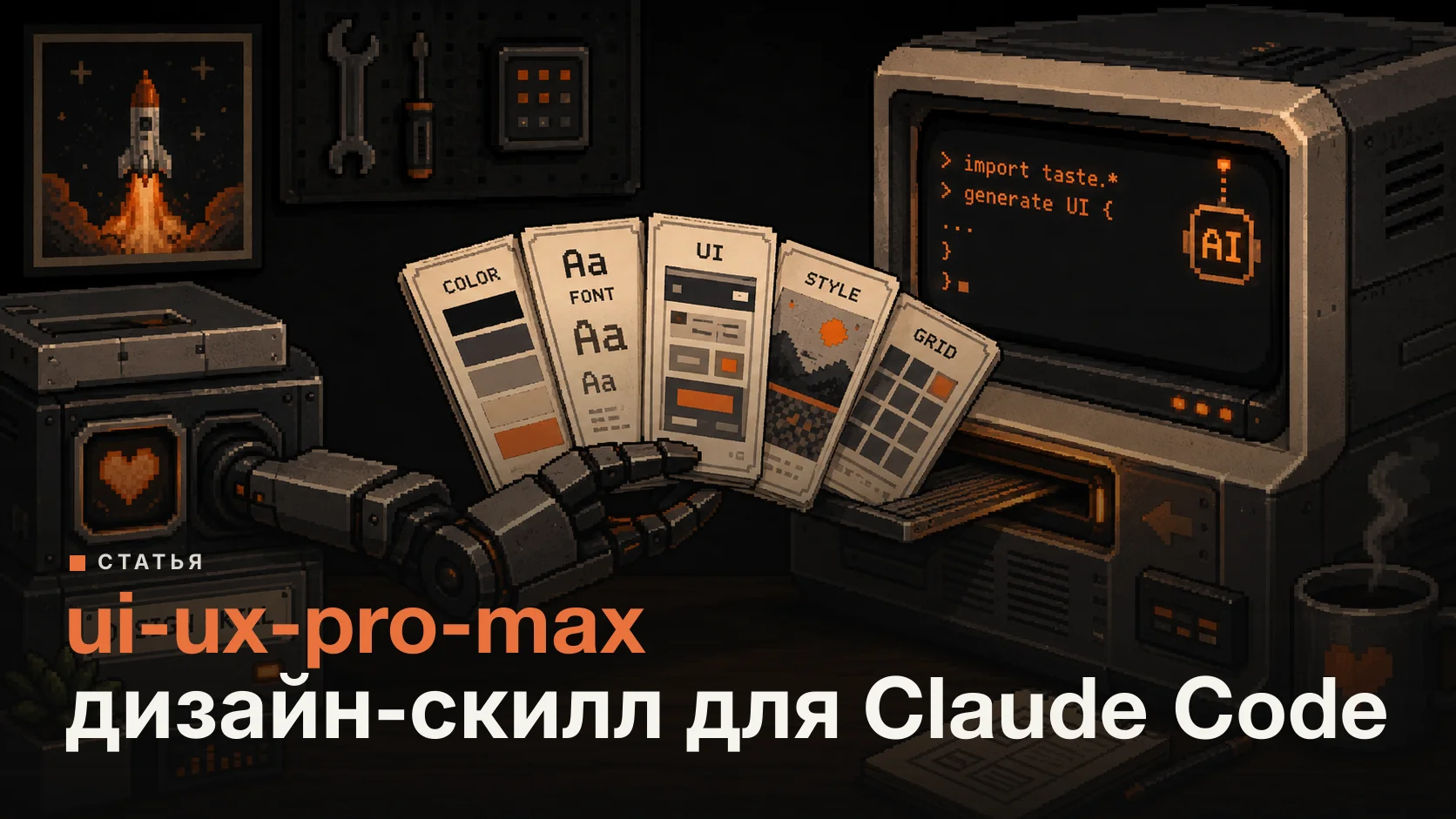 ui-ux-pro-max: дизайн-скилл для Claude Code — что умеет и как установить