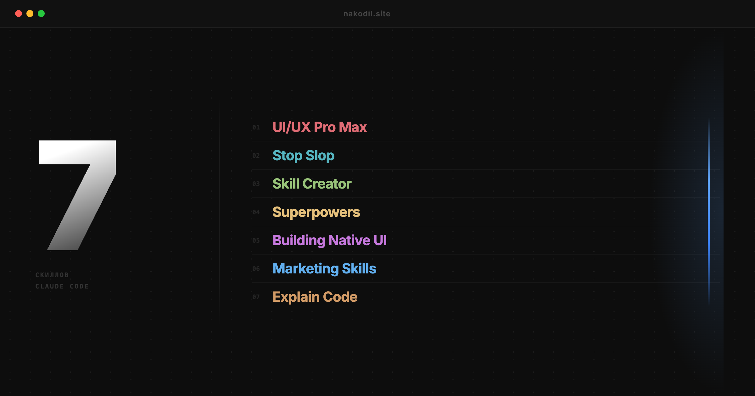 7 скиллов для Claude Code, которые я хотел бы установить с первого дня